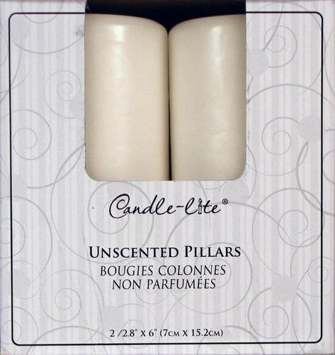 3X6 UNSCENTED PILLAR IVORY 2 PACK (3459245)