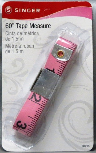 SINGER 60" VINYL TAPE MEASURE, PINK