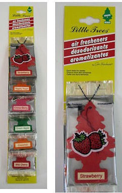 NATURAL FRUIT TREE CAR AIR FRESHENER-INNER 24..STRAWBERRY -7 76220 10004 1..PINE - 7 76220 10002 7..SPICE- 7 76220 10005 8..VANILLA - 7 76220 10001 0..POT POURRI - 7 76220 10006 5..COCONUT - 7 76220 10009 6