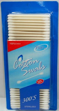 PUREST COTTON SWAB PAPER STICKS 300'S (304054)