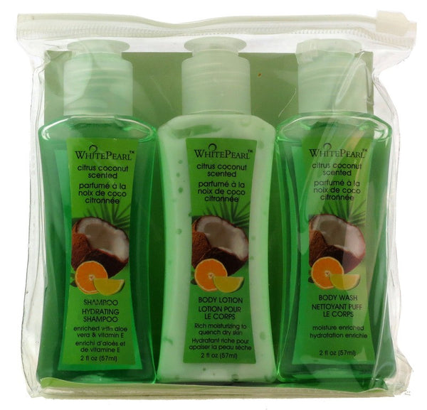 WHITE PEARL 3PK TRAVEL SET-CITRUS COCONUT X 12..