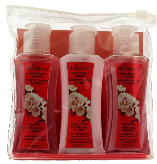 WHITE PEARL 3PK TRAVEL SET-CHERRY BLOSSOM X 12..