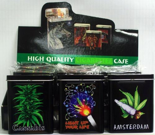 HIGH QUALITY METAL CIG CASE WITH ASS PICTURES