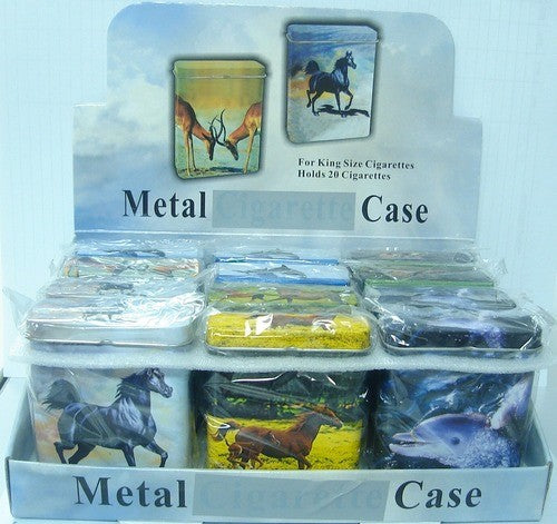 METAL CIG CASE WITH ANIMAL