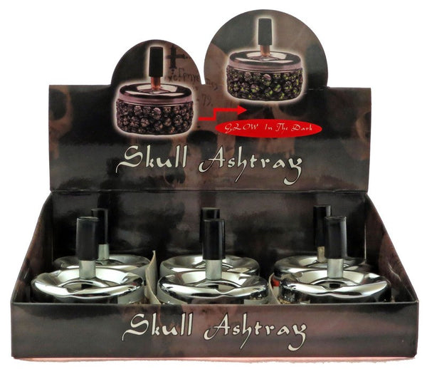 SPINNING SKULL ASH TRAY DISPLAY