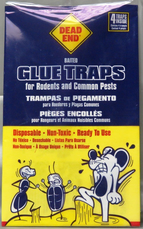 MOUSE GLUE TRAPS DEAD END 4PK x 48