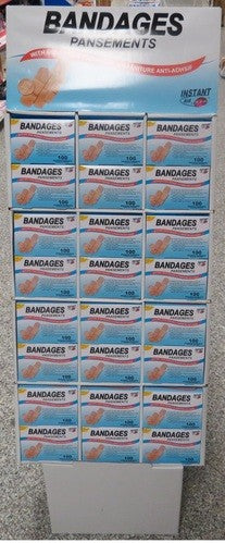 INSTANT AID BY PUREST 100PK ASSORTED BANDAGE DISPLAY H31144 ......