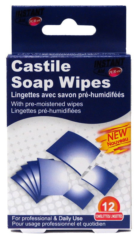 INSTANT AID BY PUREST CASTILE SOAP WIPES 12pk ..