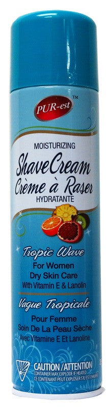 PUR-EST 9.5OZ MOISTURIZING WOMEN'S SHAVE CREAM -TROPIC WAVE