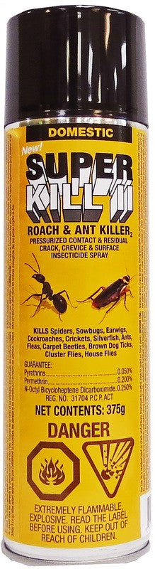 SUPER KILLER II ROACH AND ANT KILLER YELLOW CAN 375GM