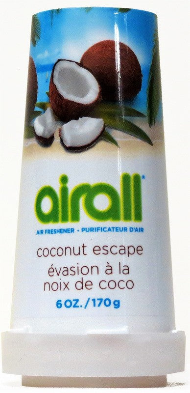 AIRALL AIR FRESHENER COCONUT ESCAPE 6OZ 170G