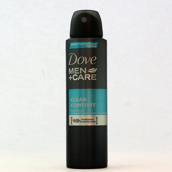 DOVE BODY SPRAY ANTI-PER CLEAN COMFORT FOR MEN 150ML