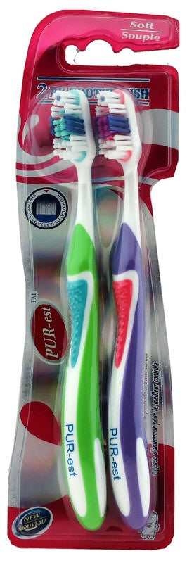 PUREST ADULT SOFT TOOTHBRUSH 2 PK