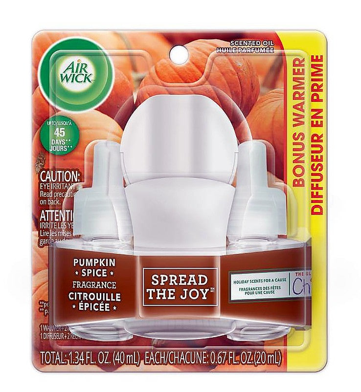 AIR WICK SCENTED OIL KIT: 1+2 PUMPKIN SPICE