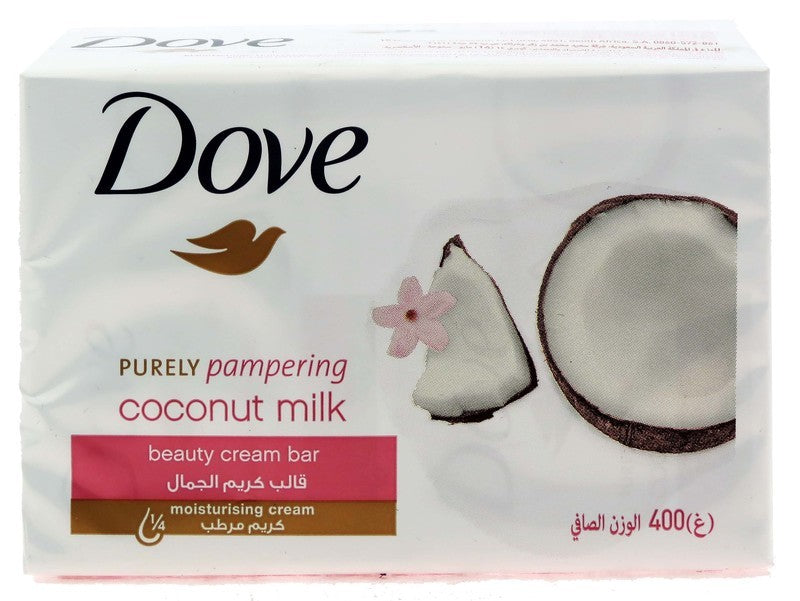 DOVE BAR 4PK SOAP COCONUT MILK 100G