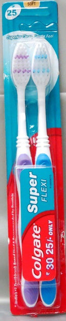 COLGATE TOOTHBRUSH SUPER FLEXI SOFT 2PK