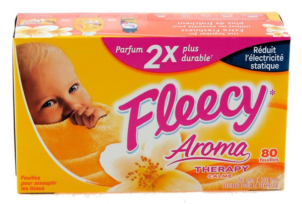 FLEECY FABRIC SOFTENER SHEETS CALM 80'S