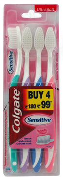 COLGATE TOOTHBRUSH ULTRA SOFT SENSITIVE 4 PK