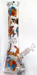 PUREST PUFF GLASS BONG SINGLE PK COLORED LARGE SIZE