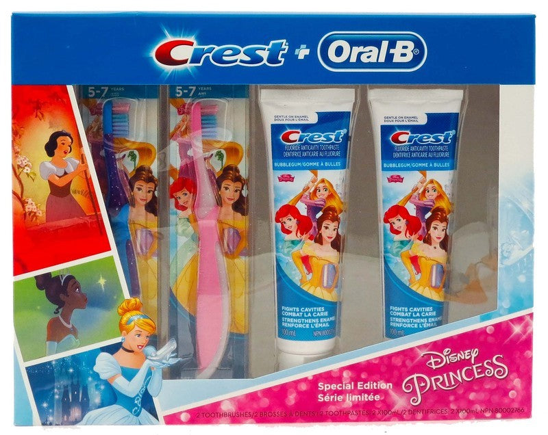 CREST+ORAL-B 2TOOTHPASTE 100ml +2TOOTHBRUSH GIFT PACK GIRLS X 6