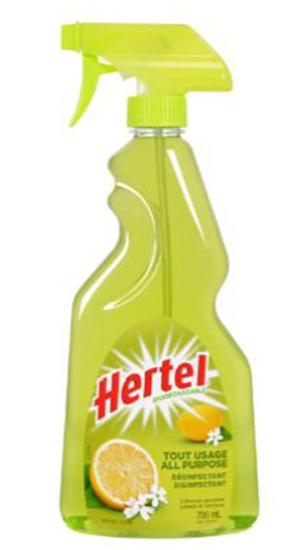 HERTEL ALL PURPOSE DISINFECTANT SPRAY CLEANER LEMON & VERBENA 700 ML