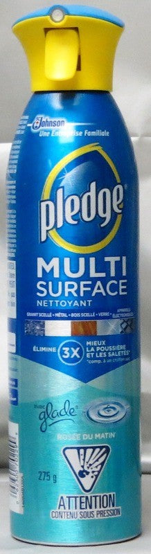 PLEDGE MULTI-SURFACE CLEANER RAINSHOWER 275G X 6..