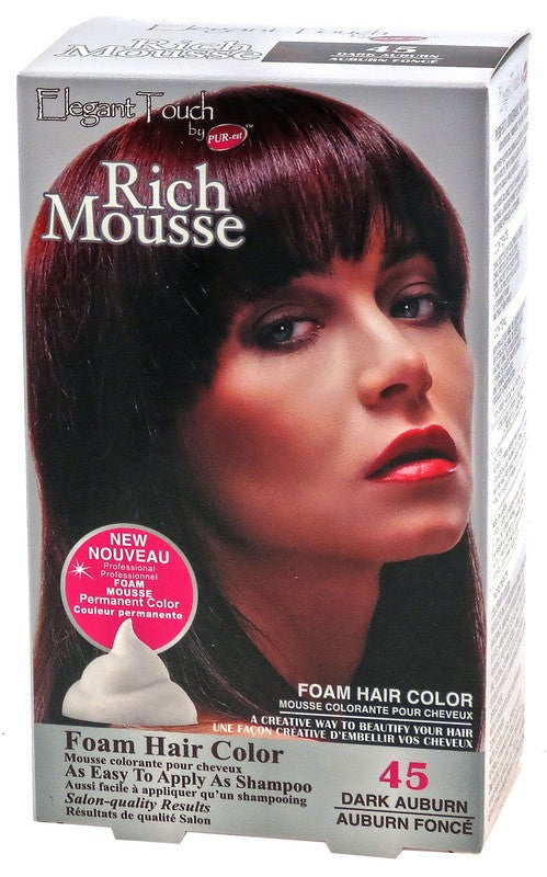 PUREST ELEGANT TOUCH MSSE FM PERM HAIR CLR DRK ABURN #45