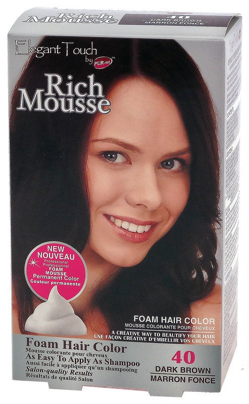 PUREST ELEGANT TOUCH MSSE FM PERM HAIR CLR DRK BRN #40