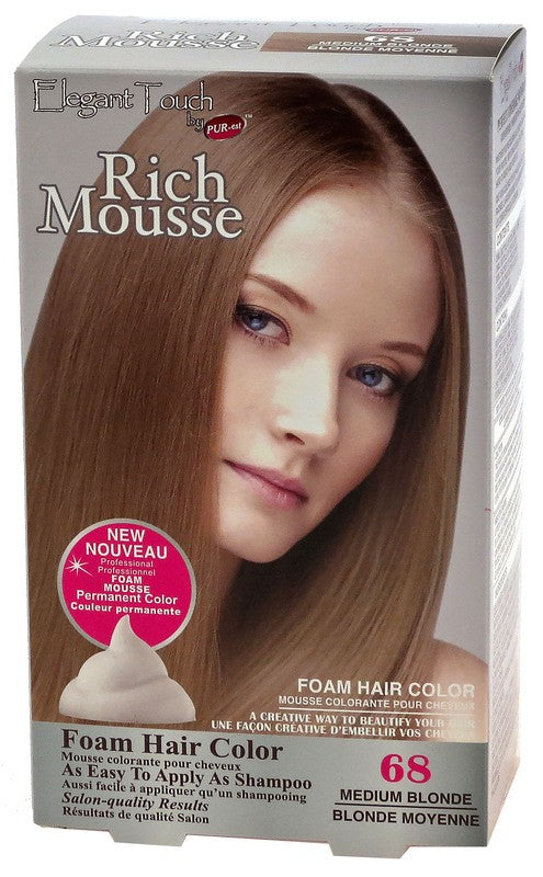 PUREST ELEGANT TOUCH MSSE FM PERM HAIR CLR MED BLND #68