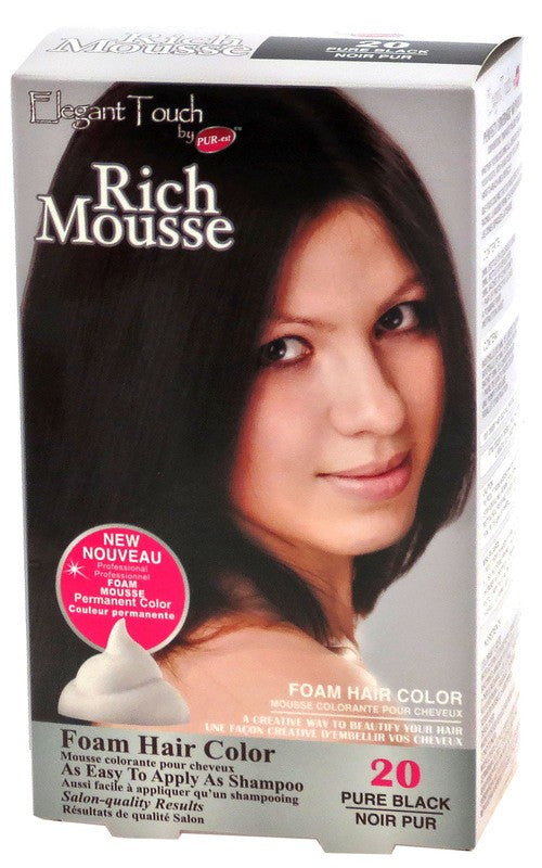 PUREST ELEGANT TOUCH MSSE FM PERM HAIR CLR PURE BLK #20