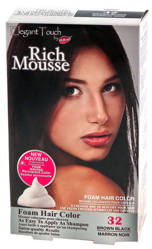 PUREST ELEGANT TOUCH MSSE FM PERM HAIR CLR BRN BLK #32