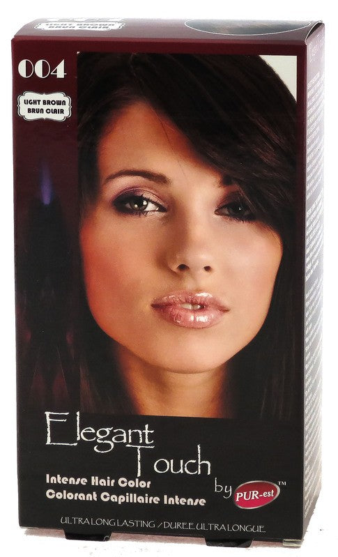 PUREST ELEGANT TOUCH HAIR CLR LGHT BRN #004