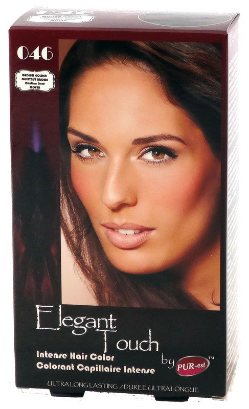 PUREST ELEGANT TOUCH HAIR COLOR MEDIUM GOLDEN CHESTNUT BROWN #046