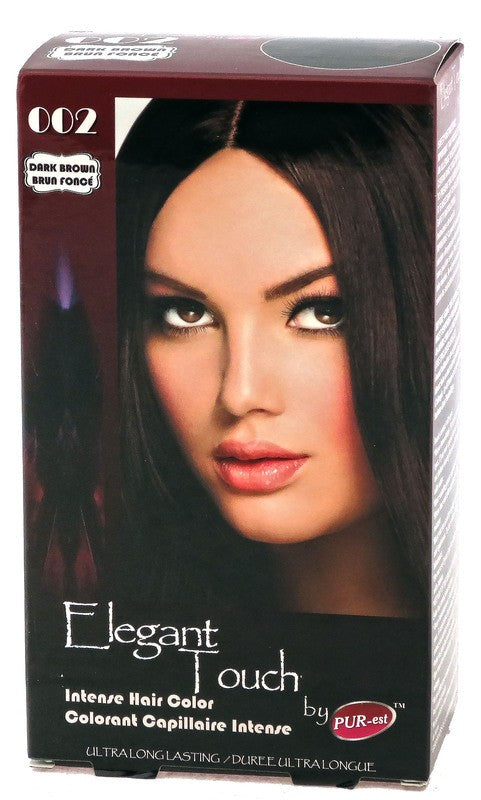 PUREST ELEGANT TOUCH HAIR CLR DRK BRN #002