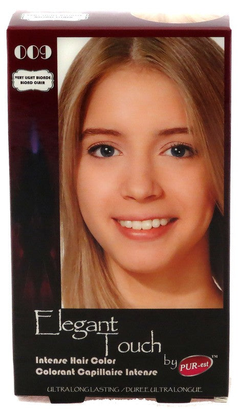 PUREST ELEGANT TOUCH HAIR CLR VERY LGHT BRN #009
