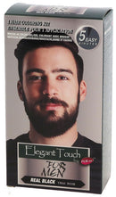 PUREST ELEGANT TOUCH MOUSTACHE & BEARD COLOR KIT FOR MEN REAL BLACK