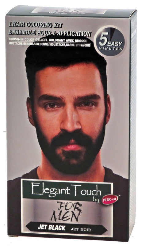 PUREST ELEGANT TOUCH MSTCHE & BEARD CLR KIT FOR MEN JT BLK