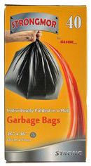 SLIDE PLUS STRONGMOR GARBAGE BAGS 26X36 40PK