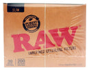 RAW UNREFINED CELLULOSE SLIM FILTERS 30PK