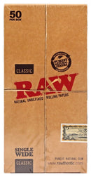 RAW ROLLING PAPERS CLASSIC NATURAL UNREFINED SINGLE