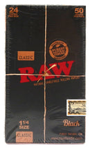 RAW ROLLING PAPERS CLASSIC NATURAL UNREFINED BLACK
