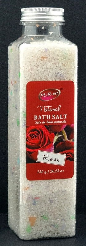 PUREST NATURAL BATH SALT ROSE 750G