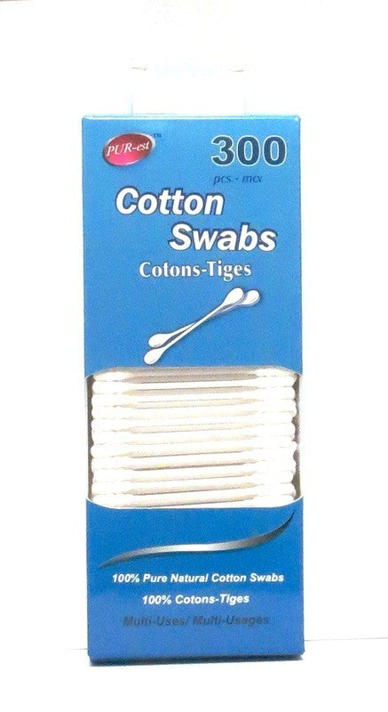 PUREST COTTON SWABS MULTI USE PURE NATURAL 300'S