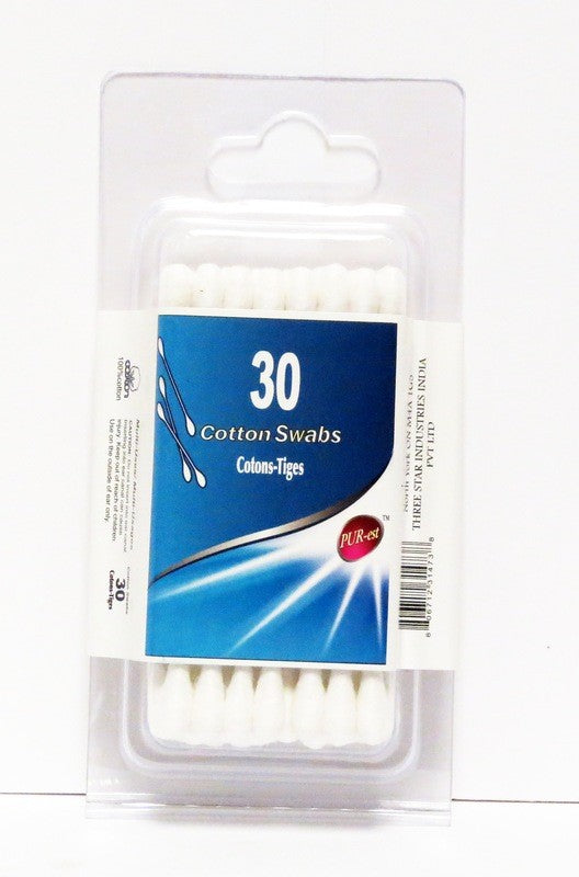 PUREST COTTON BUDS IN DOUBLE BLISTER MULTIUSE 30PC