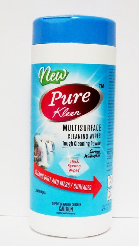 PURE KLEEN MULTISURFACE WIPES FRESH WATER FALL 35 SHEETS