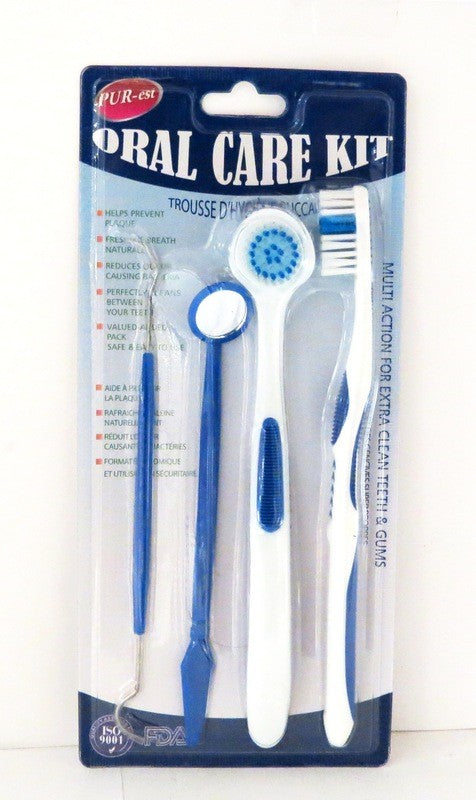 PUREST ORAL CARE TRAVEL KIT 1-TOOTHBRSH 1-TOUNGE CLNR 1-MIRROR & PICK & GUM CLEANER2