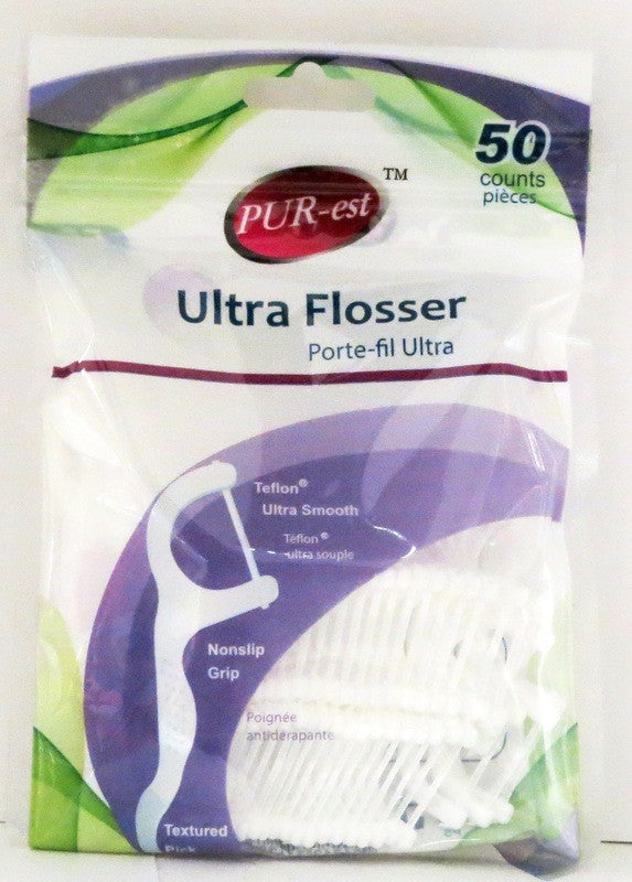 PUREST DENTAL FLOSS ULTRA SMOOTH FLOSSER 50PCS