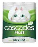 CASCADE FLUFF ENVIRO BATH TISSUE 100% RECYLE 24 ROLL