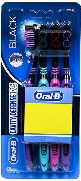 ORAL-B TOOTHBRUSH CAVITY DEFENSE BLACK 4PK