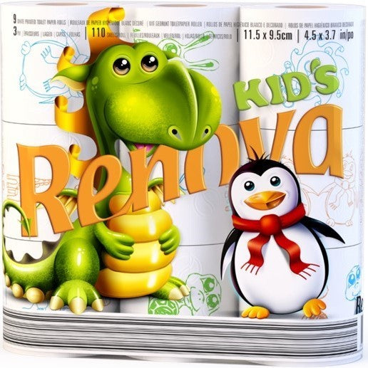 RENOVA TISSUE PAPER KIDS DESIGN 9 ROLLS